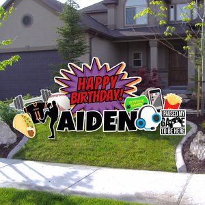 Happy Birthday Yard Card (MINI)